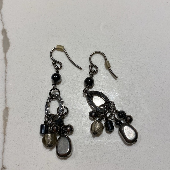 SILPADA COMPLETE SET Dew Drops Sterling Hematite 3 Strand Necklace,Bracelet,Ear - Picture 5 of 6